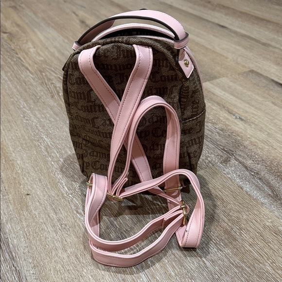 Juicy Couture Pink and Brown Logo Mini Backpack Y2K - Picture 3 of 10